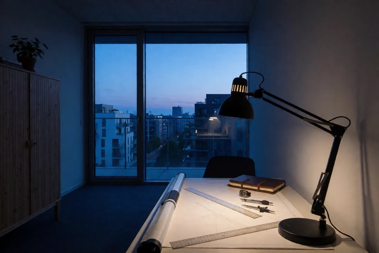 Evening atelier atmosphere